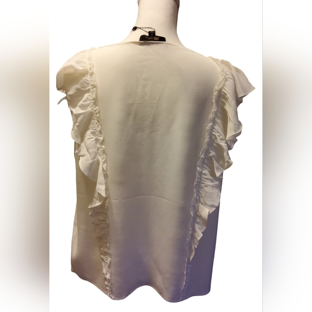 Frye Cream Ruffle Blouse - Picture 2 of 5